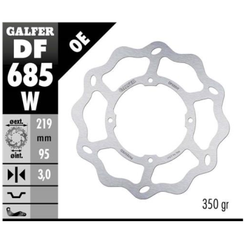 disco freno moto galfer wave fijo 219x3mm df685w