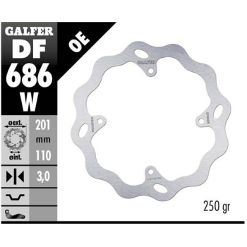 disco freno moto galfer wave fijo 201x3mm df686w