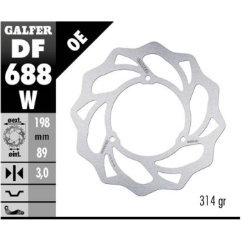 disco freno moto galfer wave fijo 198x3mm df688w