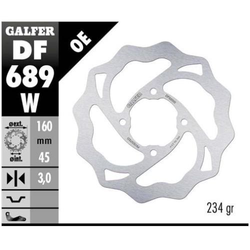 disco freno moto galfer wave fijo 160x3mm df689w