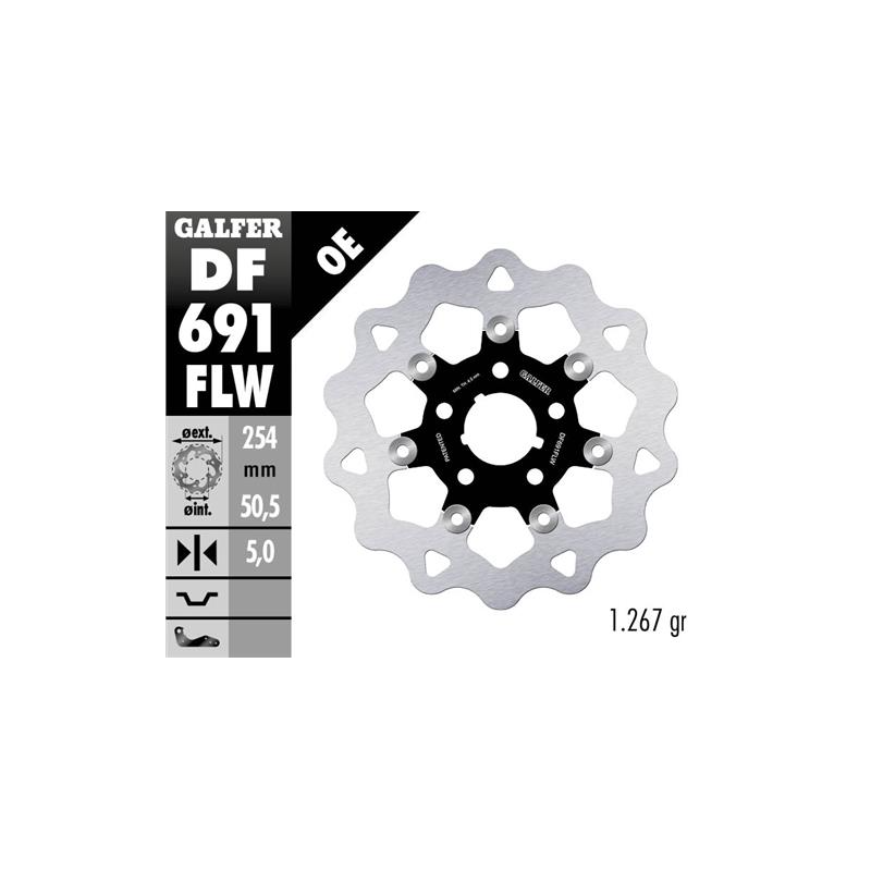 disco freno moto galfer wave flotante 254x5mm df69