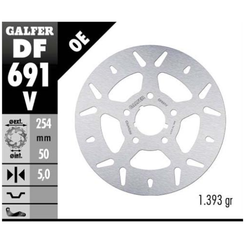 disco freno moto fijo galfer 254x5mm df691v