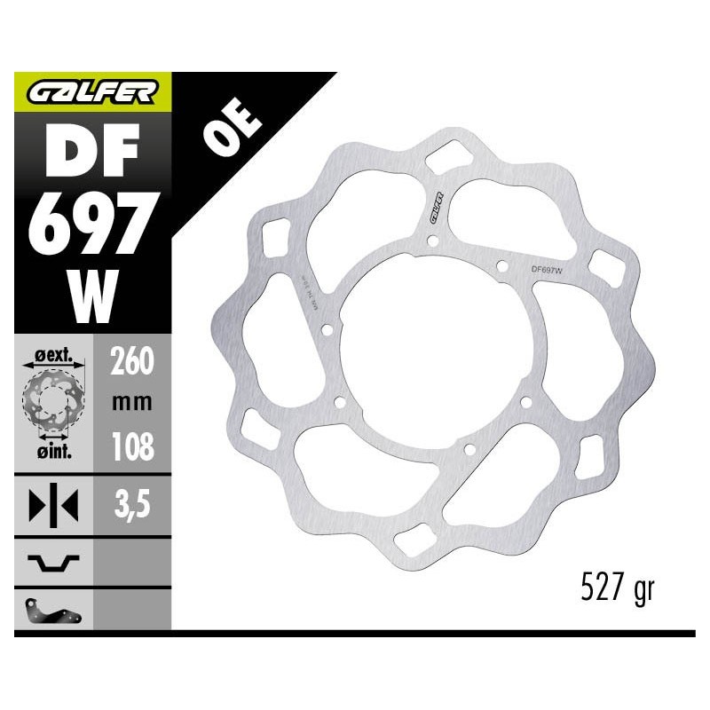 disco de freno delantero galfer sherco x ride df697w