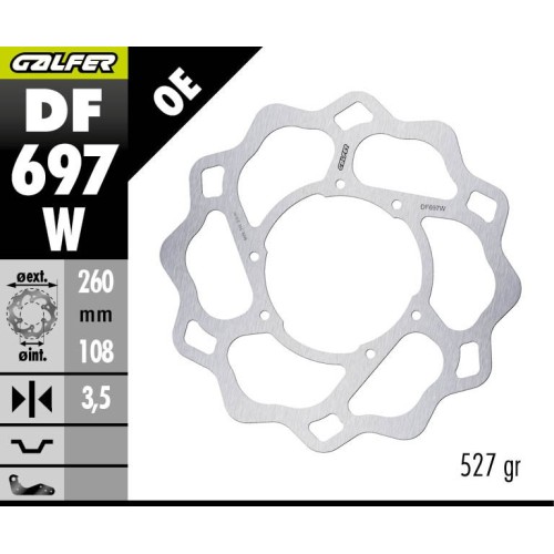 disco de freno delantero galfer sherco x ride df697w