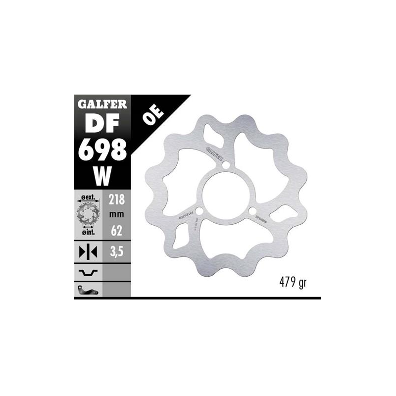 disco freno moto galfer wave fijo 218x3 5mm df698w