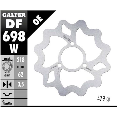 disco freno moto galfer wave fijo 218x3 5mm df698w