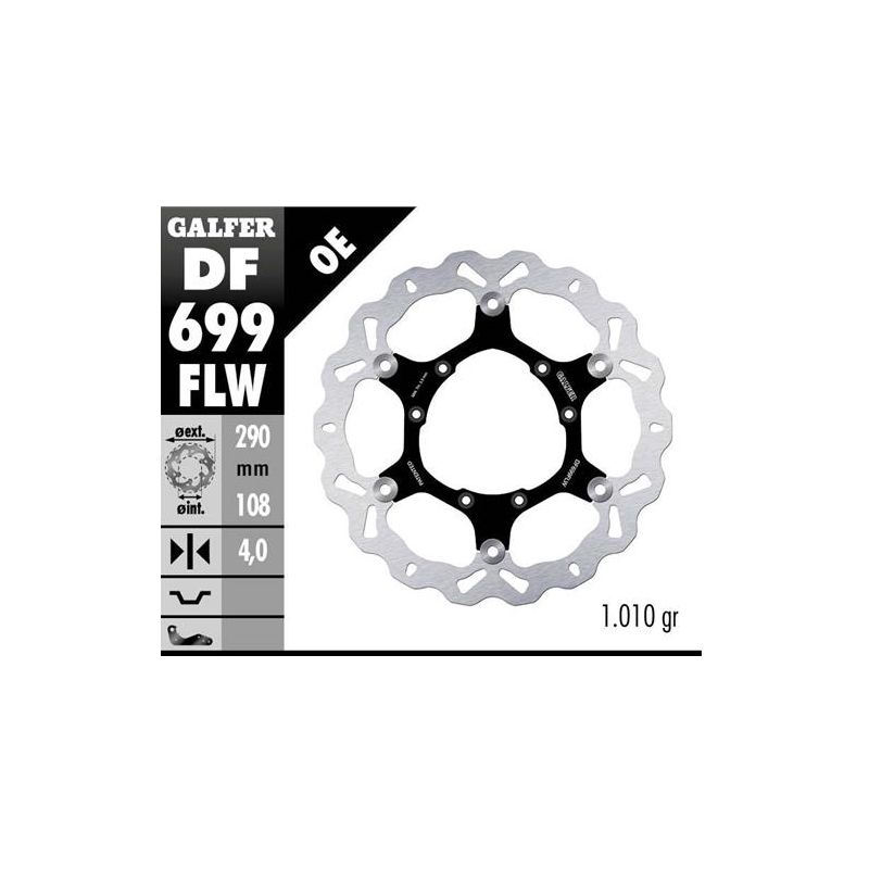 disco freno moto galfer wave flotante 290x4mm df69