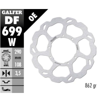 disco freno moto galfer wave fijo 290x3 5mm df699w