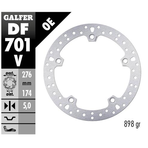 disco freno moto fijo galfer 276x5mm df701v