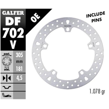 disco freno delantero galfer bmw r 1250 y otras 305x4 5mm df702v