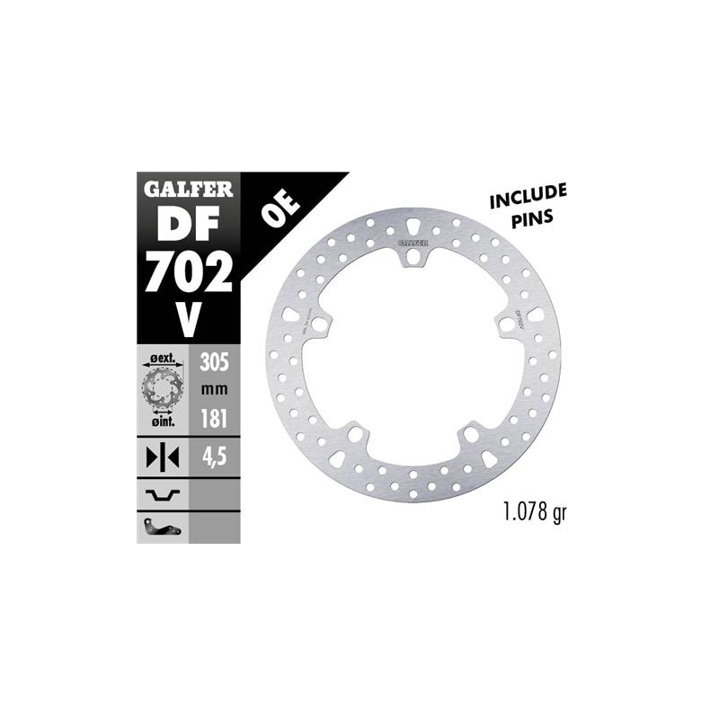 disco freno delantero galfer bmw r 1250 y otras 305x4 5mm df702v