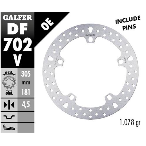 disco freno delantero galfer bmw r 1250 y otras 305x4 5mm df702v