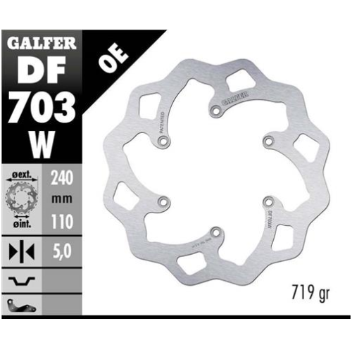 disco freno moto galfer wave fijo 240x5mm df703w
