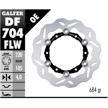 disco freno moto galfer wave flotante 220x4mm df70