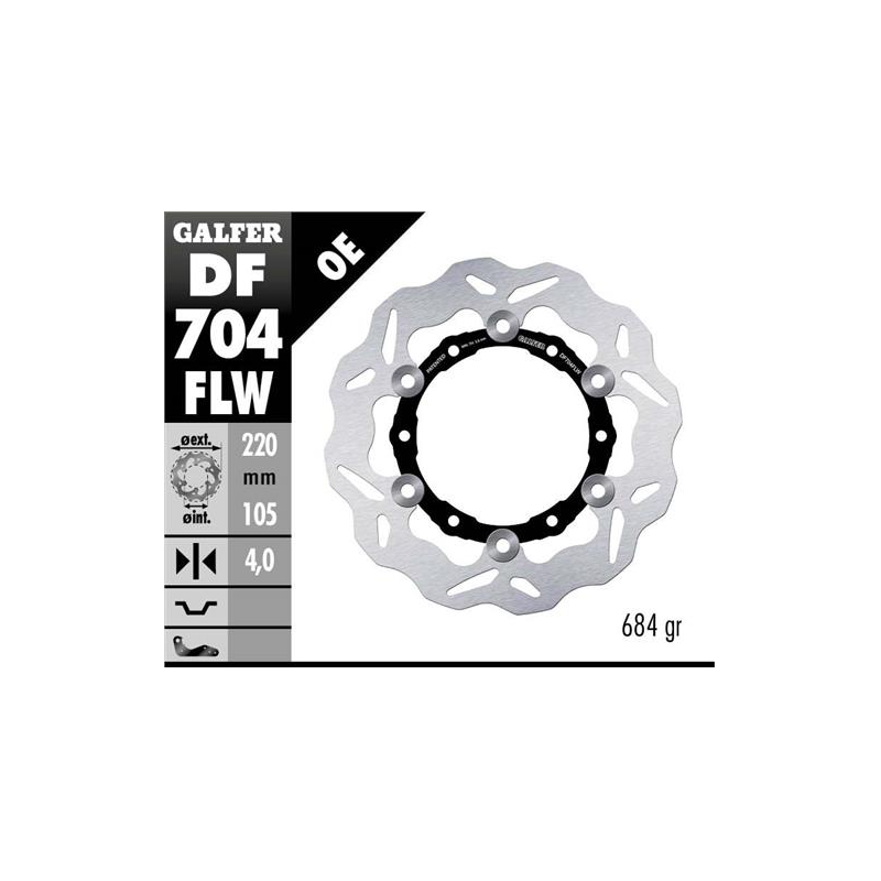 disco freno moto galfer wave flotante 220x4mm df70