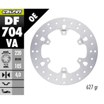 disco de freno trasero galfer df704va piaggio