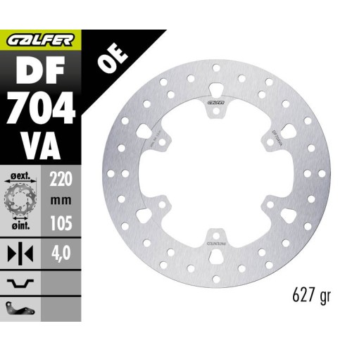 disco de freno trasero galfer df704va piaggio