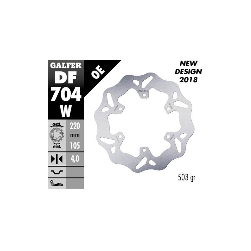 disco freno moto galfer wave fijo 220x4mm df704w delantero trasero