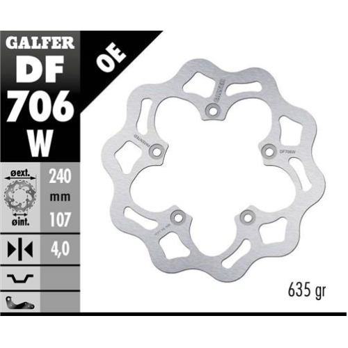 disco freno moto galfer wave fijo 240x4mm df706w