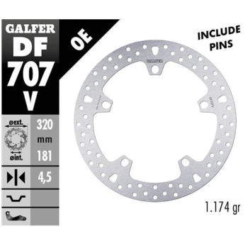 disco freno moto fijo galfer 320x4 5mm df707v