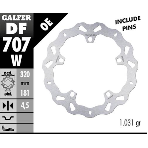disco freno moto galfer wave fijo 320x4 5mm df707w