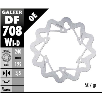 disco freno moto galfer wave fijo izquierdo df708w