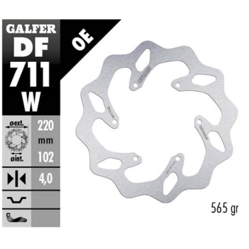 disco freno moto galfer wave fijo 220x4mm df711w