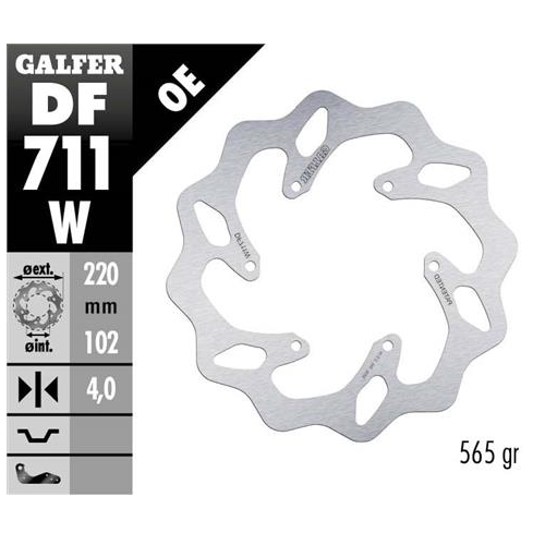 disco freno moto galfer wave fijo 220x4mm df711w