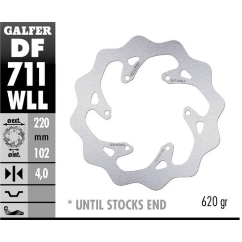 disco freno moto galder wave fijo solido df711wll