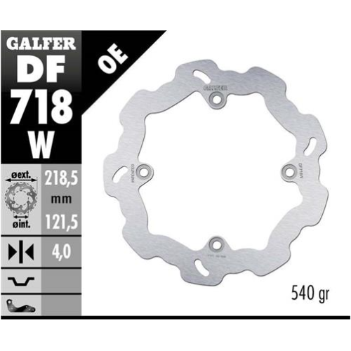 disco freno moto galfer wave fijo 218 5x4mm df718w