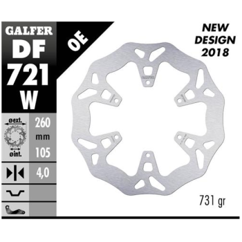 disco freno moto galfer wave fijo 260x4mm df721w