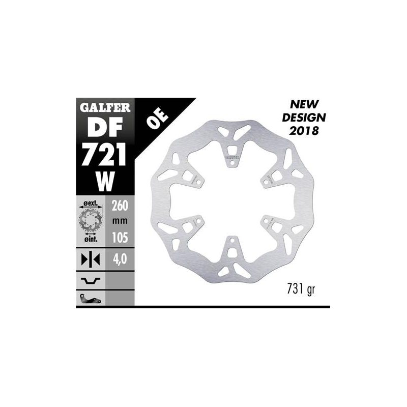 disco freno moto galfer wave fijo 260x4mm df721w