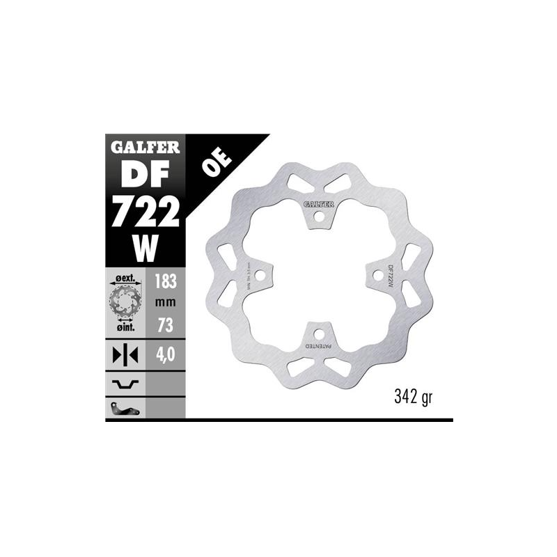 disco freno moto galfer wave fijo 183x4mm df722w