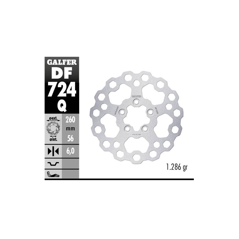disco freno moto moto fijo galfer qubic 260x6mm df