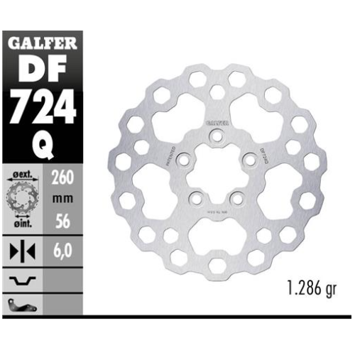 disco freno moto moto fijo galfer qubic 260x6mm df