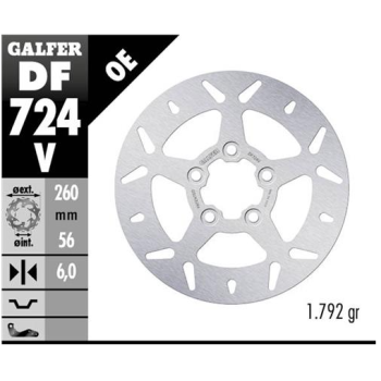 disco freno trasero redondo galfer df724v 260x6 mm harley davidson sportster xg 5 tornillo
