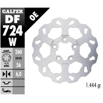disco freno moto galfer wave fijo 260x6mm df724w