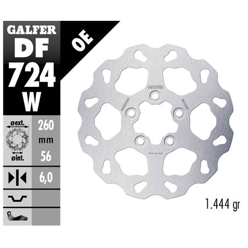 disco freno moto galfer wave fijo 260x6mm df724w