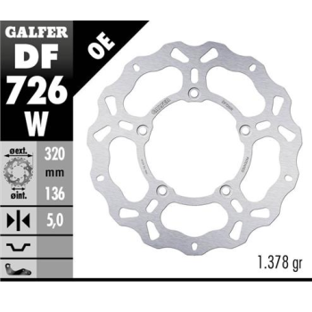 disco freno moto galfer wave fijo 320x5mm df726w