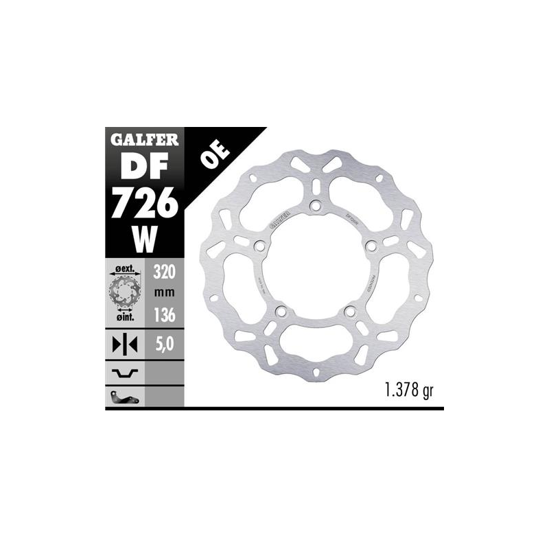 disco freno moto galfer wave fijo 320x5mm df726w