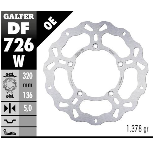 disco freno moto galfer wave fijo 320x5mm df726w