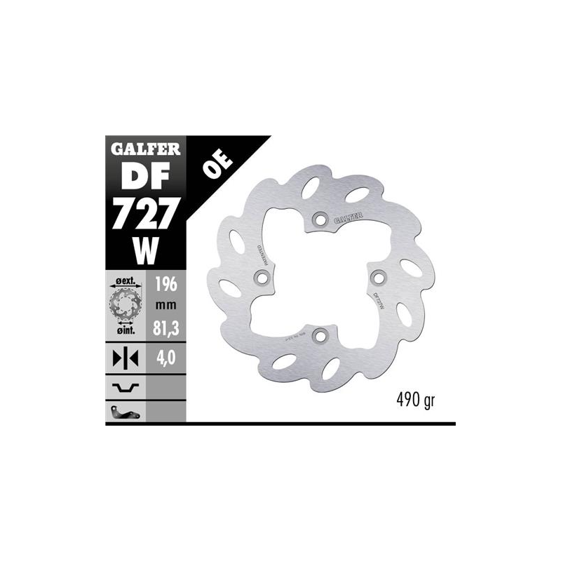 disco freno moto galfer wave fijo 196x4mm df727w