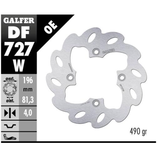 disco freno moto galfer wave fijo 196x4mm df727w
