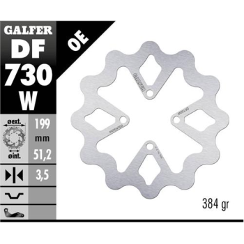 disco freno moto galfer wave fijo 199x3 5mm df730w