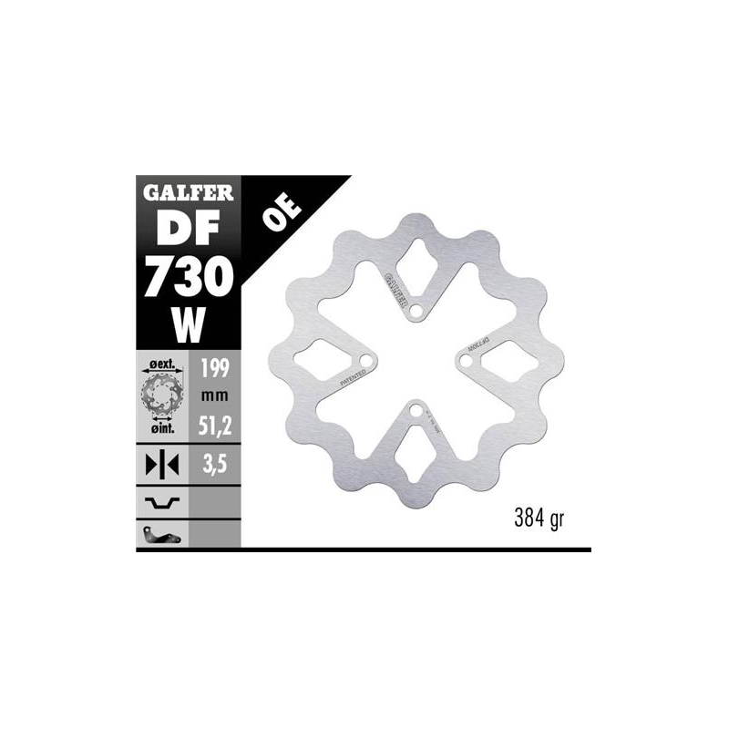 disco freno moto galfer wave fijo 199x3 5mm df730w