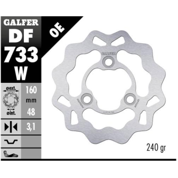 disco freno moto galfer wave fijo 160x3 1mm df733w