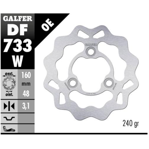 disco freno moto galfer wave fijo 160x3 1mm df733w