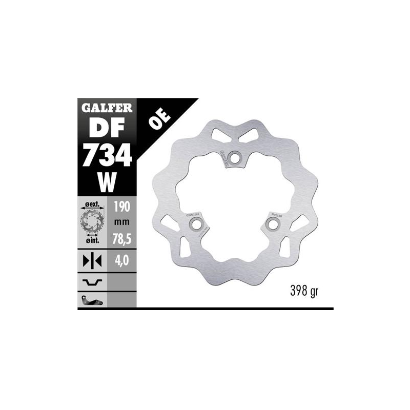 disco freno moto galfer wave fijo 190x4mm df734w