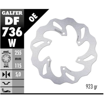 disco freno moto galfer wave fijo 255x5mm df736w