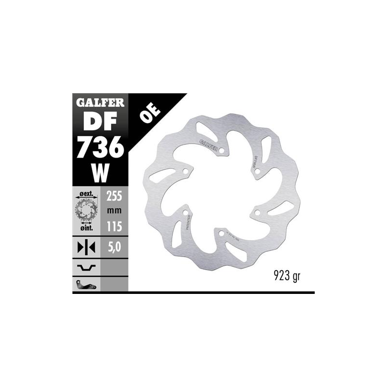 disco freno moto galfer wave fijo 255x5mm df736w